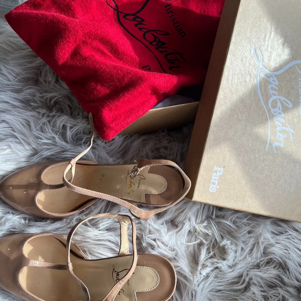 Christian Louboutin Nude Patton Leather Heels